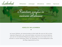 Tablet Screenshot of lutherhof.com